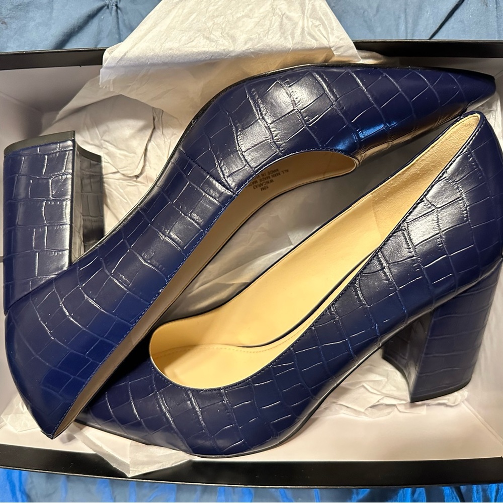 Never worn Nine West Pumps, size 10. Shoe still in the original box.Only $20.